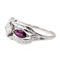 Bague 56 Bague en or blanc 18 carats avec diamant, tanzanite et grenat 58 Facettes 3494226RV