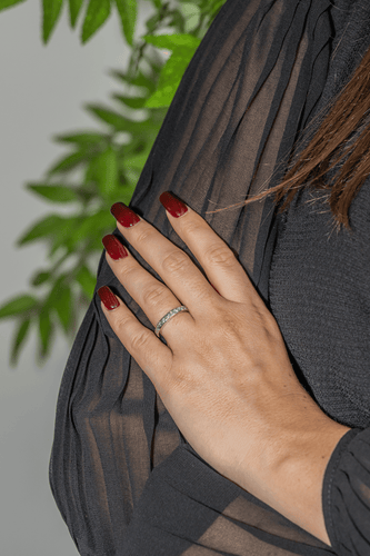 Bague 52 Alliance américaine - Bague en platine 950 et diamants 58 Facettes 3500631CN