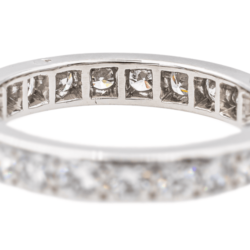 Bague 52 Alliance américaine - Bague en platine 950 et diamants 58 Facettes 3500631CN