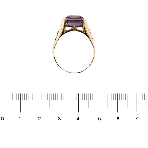 Bague Bague en or jaune 18 carats avec améthyste 6,50 ct 58 Facettes 35012