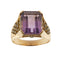 Bague Bague en or jaune 18 carats avec améthyste 6,50 ct 58 Facettes 35012
