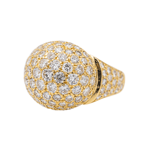 Bague 55 Bague cocktail en or jaune 18 carats et diamants 58 Facettes 3501279CN