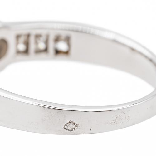 Bague 57 Bague solitaire en or blanc 18 carats et diamants 58 Facettes 3505424CN