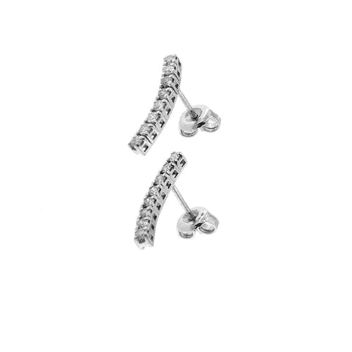 Boucles d'oreilles Boucles d’oreilles pendantes en or blanc 18 ct et diamants 58 Facettes 35094