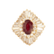 Bague 52 Bague en Or jaune, rubis, diamants 58 Facettes