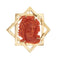Pendentif Broche pendentif étoile en or rose 14 ct et corail 58 Facettes 35138