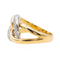 Bague 57 Bague en or jaune et blanc 18 carats sertie de diamants 58 Facettes 3516098CN