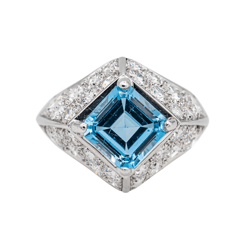 Bague 52 Bague Platine Topaze, Diamant 58 Facettes 3520102CN