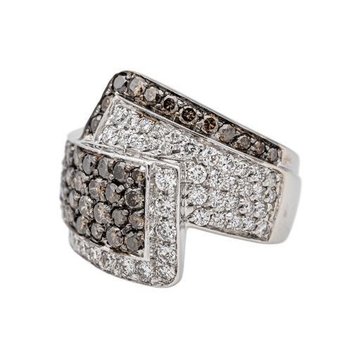 Bague 50 Bague en or blanc 18 carats sertie de diamants 58 Facettes 3530665CN