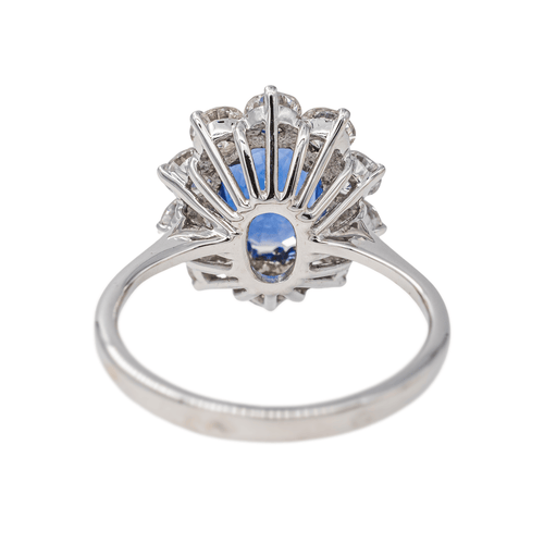 Bague 52 Bague Pompadour Or blanc Saphir, Diamant 58 Facettes 3538187CN