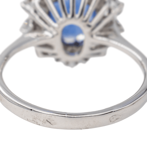 Bague 52 Bague Pompadour en or blanc 18 carats saphir et diamants 58 Facettes 3538187CN