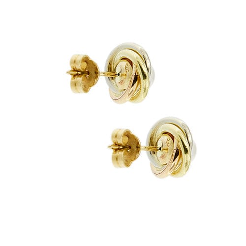 Boucles d'oreilles Boucles d’oreilles trois ors 18 kt à perles d’eau salée 58 Facettes 35533