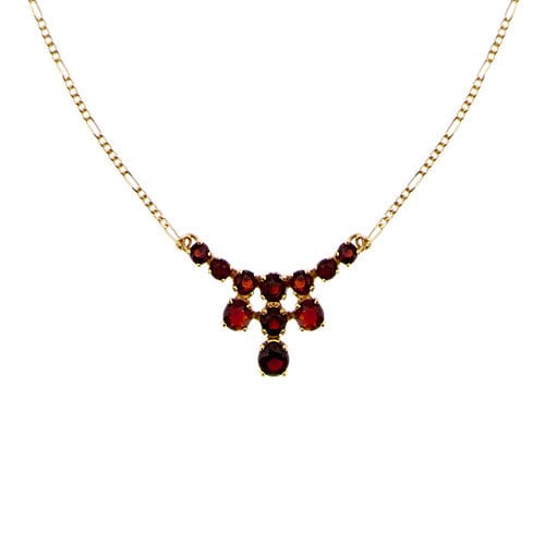 Collier Collier maille Figaro en or jaune 18 ct et grenats 58 Facettes 35564