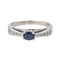 Bague 54 Bague Or blanc Saphir, Diamant 58 Facettes 3557394CN