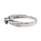 Bague 54 Bague en or blanc 18 carats avec saphir ovale et diamants 58 Facettes 3557394CN