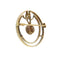 Broche Broche Art déco ronde en or jaune et blanc 18 carats avec diamants 58 Facettes 35599