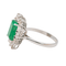 Bague 53 Bague Or blanc Emeraude, Diamant 58 Facettes 3565535CN