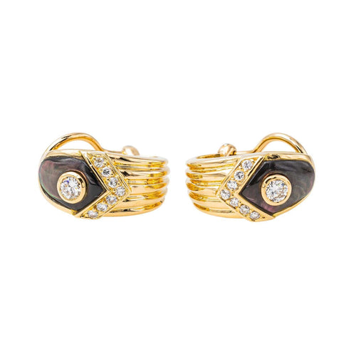 Boucles d'oreilles Boucles d'oreilles Or jaune Diamant, Nacre 58 Facettes 3576030CN