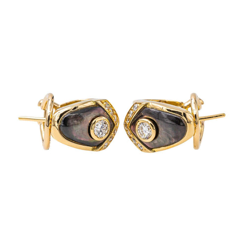Boucles d'oreilles Boucles d'oreilles Or jaune Diamant, Nacre 58 Facettes 3576030CN