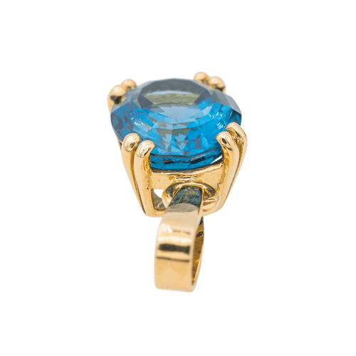 Pendentif Pendentif en or jaune 18 carats serti d’une indigolite 58 Facettes 3576036CN