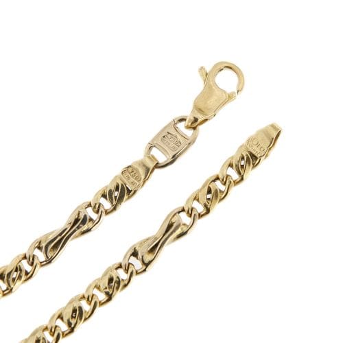 Bracelet Bracelet homme - Maille œil de tigre en or jaune 18 ct 58 Facettes 35765
