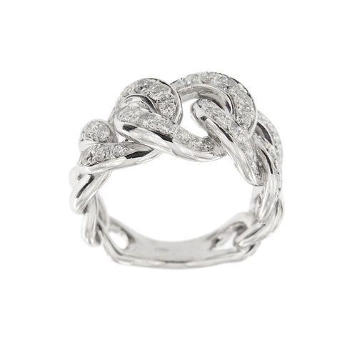 Bague 53 Bague grumetta en or blanc 18 ct et diamants 58 Facettes 35796