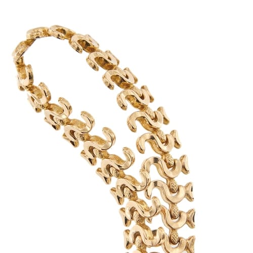 Bracelet Bracelet vintage mailles en S en or rose 18 carats 58 Facettes 35804