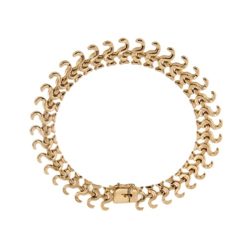Bracelet Bracelet vintage mailles en S en or rose 18 carats 58 Facettes 35804