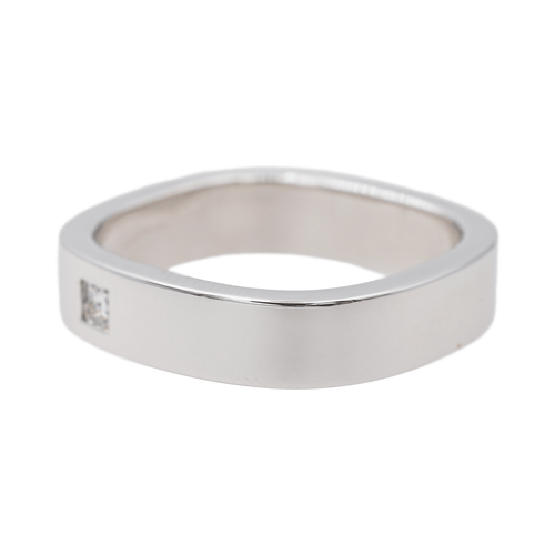 Bague 58 Bague solitaire en or blanc 18 carats avec diamant princesse 58 Facettes 3584452CN