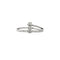 Bague Bliss - Bague trilogie contrariée en or blanc 18 kt et diamants 0,18 ct 58 Facettes 35929