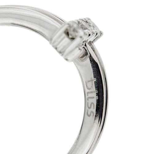 Bague Bliss - Bague trilogie contrariée en or blanc 18 kt et diamants 0,18 ct 58 Facettes 35929
