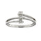 Bague Bliss - Bague trilogie contrariée en or blanc 18 kt et diamants 0,18 ct 58 Facettes 35929