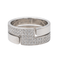Bague 51 Dinh Van Seventies - Bague en or blanc pavée de diamants 58 Facettes 3601165RV