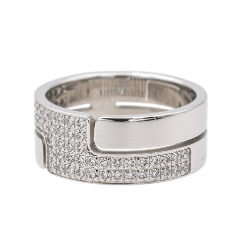 Bague 51 Dinh Van Bague Seventies Or blanc Diamant 58 Facettes 3601165RV
