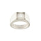 Bague 51 Cartier Tank - Bague chevalière en or blanc 18k avec pierre de lune 58 Facettes 36051