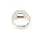 Bague 51 Cartier Tank - Bague chevalière en or blanc 18k avec pierre de lune 58 Facettes 36051