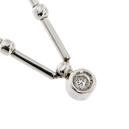 Collier Collier point de lumière en or blanc 18 ct avec diamant 0,10 ct 58 Facettes 36152