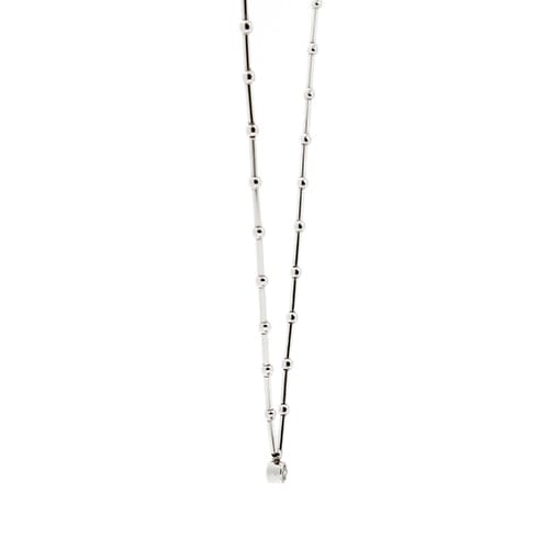 Collier Collier point de lumière en or blanc 18 ct avec diamant 0,10 ct 58 Facettes 36152