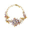 Bracelet Gabriella Rivalta - Bracelet à fleurs émaillées en or jaune 18 ct avec diamants 58 Facettes 36205