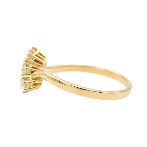 Bague 56 Bague en or jaune 18 carats sertie de diamants 58 Facettes 3621856CN