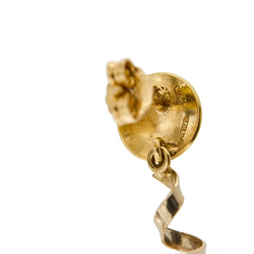 Boucles d'oreilles Boucles d'oreilles pendantes à perles en or jaune et or blanc 18 ct 58 Facettes 36258