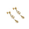 Boucles d'oreilles Boucles d'oreilles pendantes à perles en or jaune et or blanc 18 ct 58 Facettes 36258