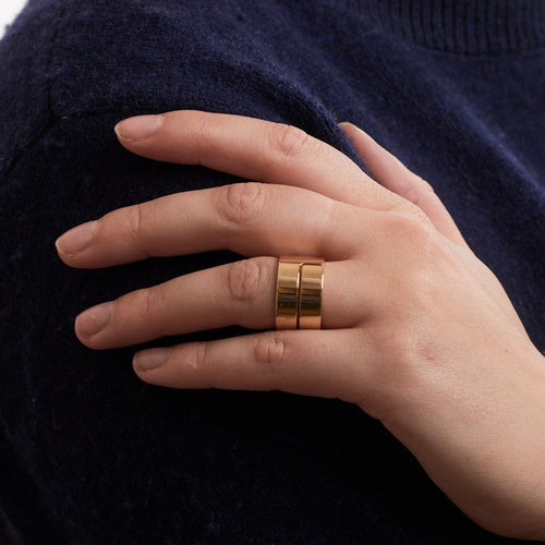 Bague 55 DINH VAN - Bague Seventies GM 58 Facettes DV0368-8
