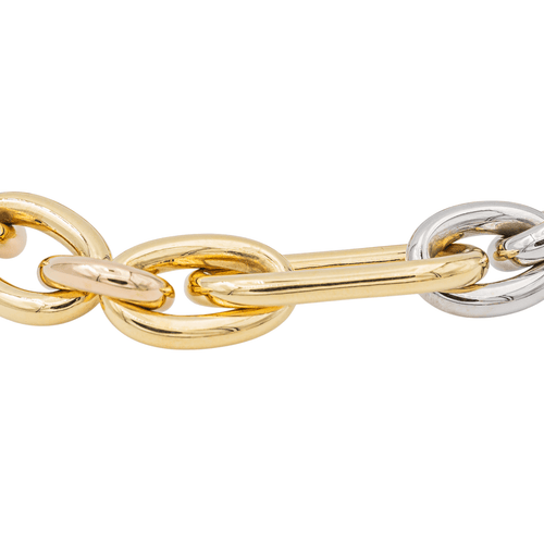 Bracelet Pomellato Iconica - Bracelet chaîne en or jaune, blanc et rose 58 Facettes 3634328CN