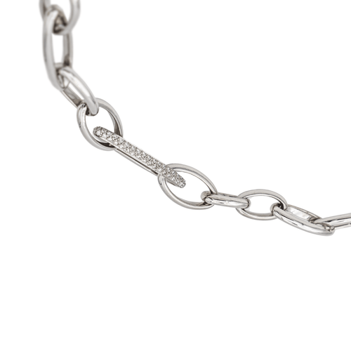 Collier Pomellato Iconica - Collier chaîne en or blanc et diamants 58 Facettes 3634333CN