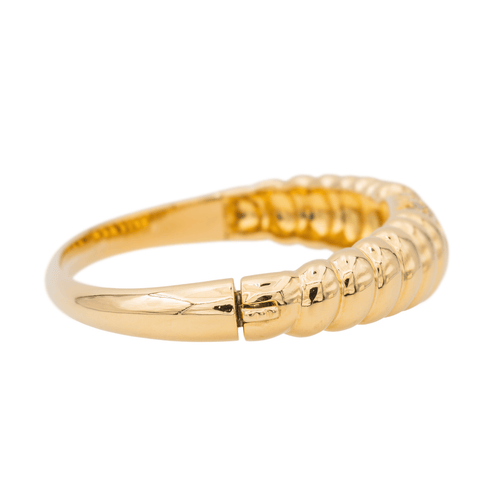 Bracelet Bracelet jonc en or jaune 18 carats serti de diamants 58 Facettes 3634691CN