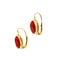 Boucles d'oreilles Boucles d’oreilles dormeuses en or jaune 18 ct avec corail 58 Facettes 36380
