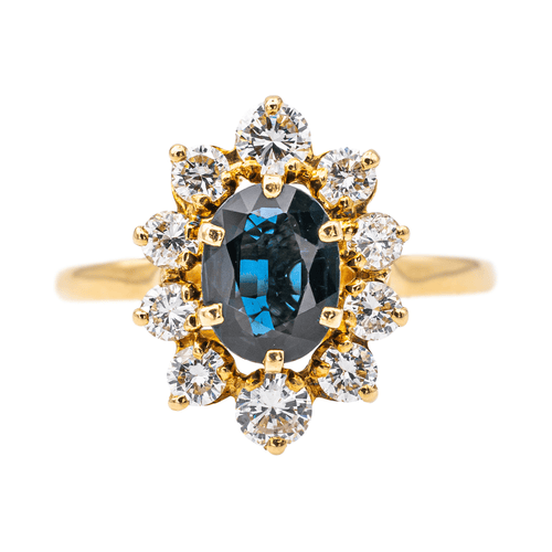 Bague 59 Bague Pompadour Or jaune Saphir, Diamant 58 Facettes 3641002CN