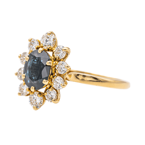 Bague 59 Bague Pompadour Or jaune Saphir, Diamant 58 Facettes 3641002CN