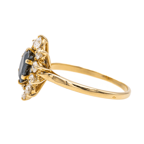 Bague 59 Bague Pompadour Or jaune Saphir, Diamant 58 Facettes 3641002CN